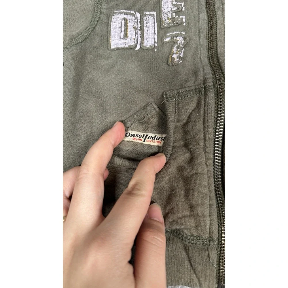 Diesel Baby Zip Up Hoodie Green Size 12M